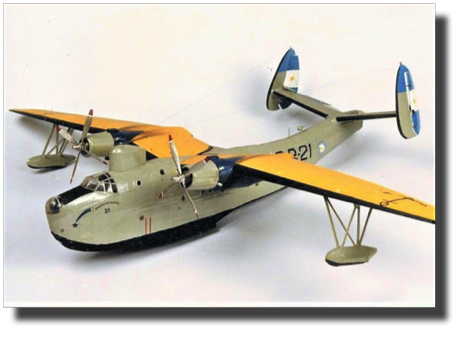 Martin PBM5 Mariner. 1:40 scale. Scratch built in metal by Guillermo Rojas Bazán. Built in 1985. Museo Naval de la Nación. Argentina.